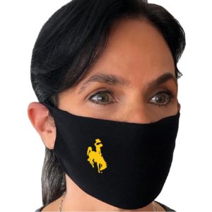 Wyoming Cowboys Face Mask - Black/Gold