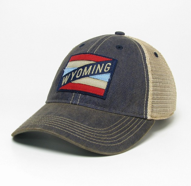 Wyoming State Stripes Trucker Hat - Navy | University of Wyoming