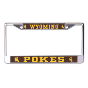 wyoming cowboys license plate frame
