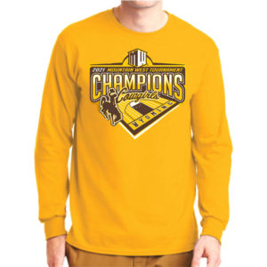 2021 Wyoming Cowgirls MWC Champions L/S Tee - Gold