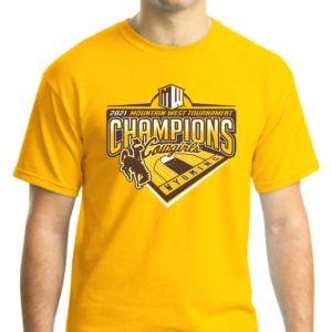 2021 Wyoming Cowgirls MWC Champions S/S Tee - Gold