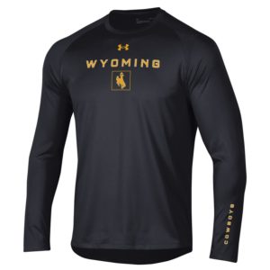 UA Wyoming Cowboys Tech L/S Tee – Black