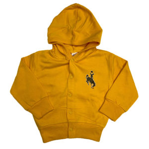 Wyoming Cowboys Infant Button Hood – Gold