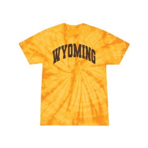 wyoming cowboys tie dye short sleeve tee