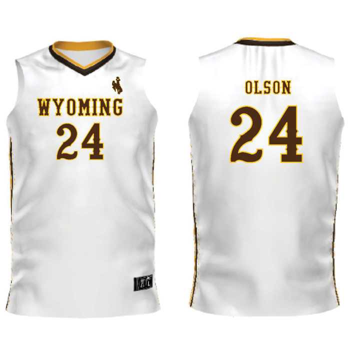 Wyoming Cowgirls Olson #24 Basketball Jersey - White