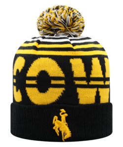 Wyoming Cowboys Colossal Knit Beanie – Black/Gold