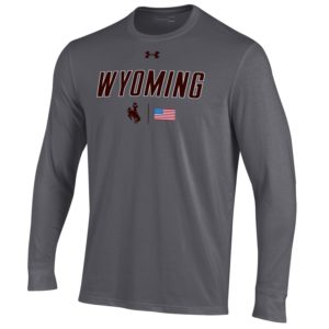 Wyoming Cowboys Under Armour Performance Cotton Long Sleeve Tee