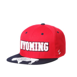 Wyoming State Flag One Wyoming Snapback - Red/Navy