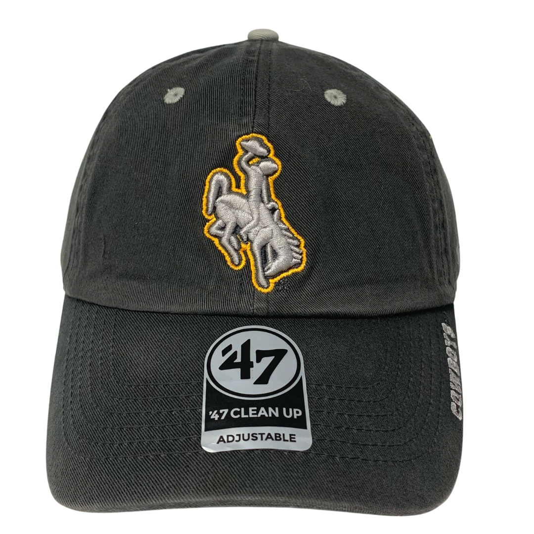 Wyoming Cowboys 47 Brand Clean Up Adjustable Hat - Brown Logo - Brown