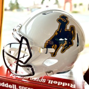 Full sized Wyoming football helmet