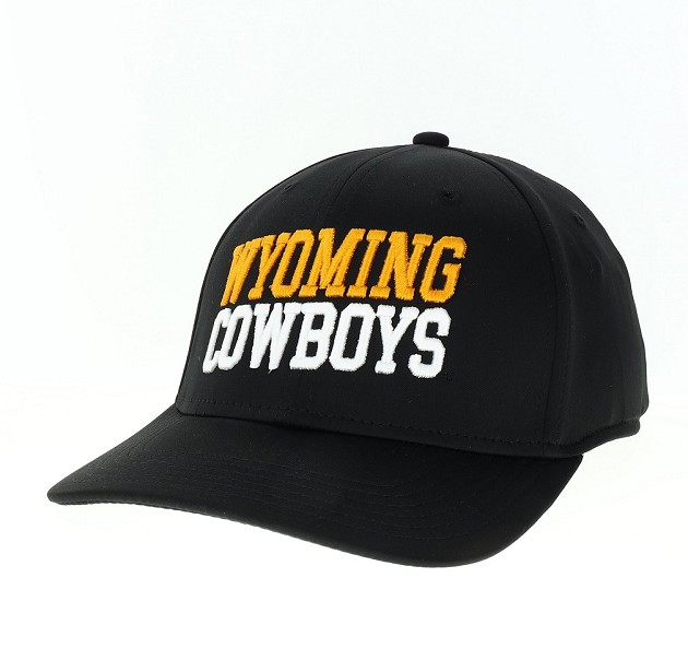 FlexFit Cowboys Cool Stretch University Wyoming Hat Black of | -