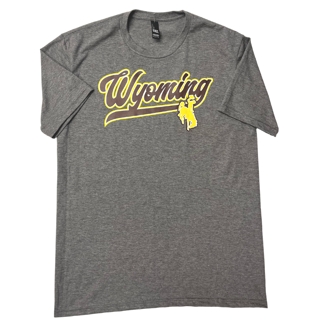 Wyoming Cowboys Traditional Distressed Tee - White University