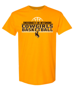Wyoming 2022 Cowgirl Basketball Tee – Gold