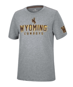 Wyoming Cowboys Contrast S/S Tee – Grey