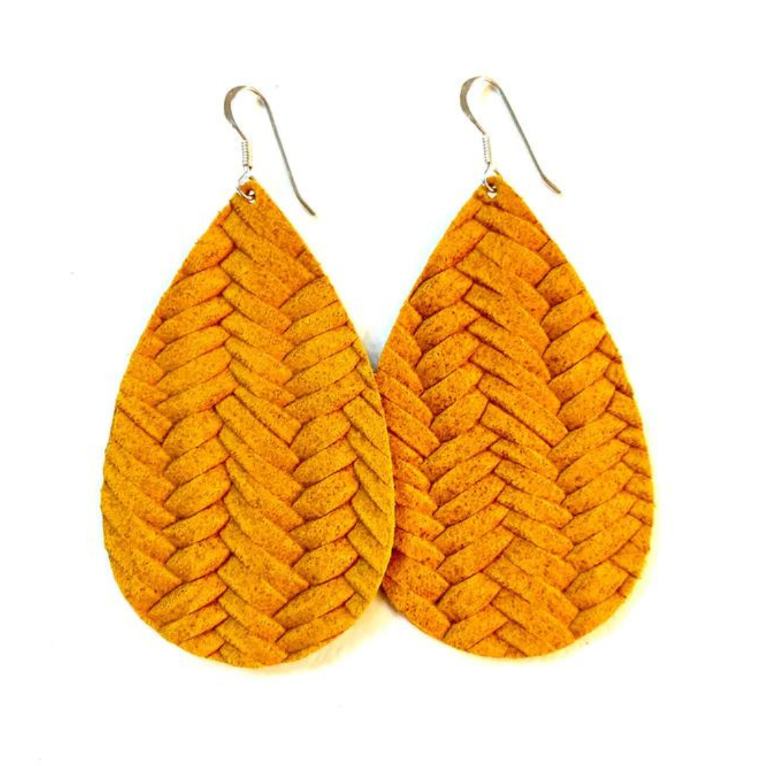 braided leather for earrings