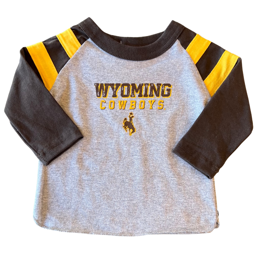 Men's Champion Gray Wyoming Cowboys Football Jersey T-Shirt