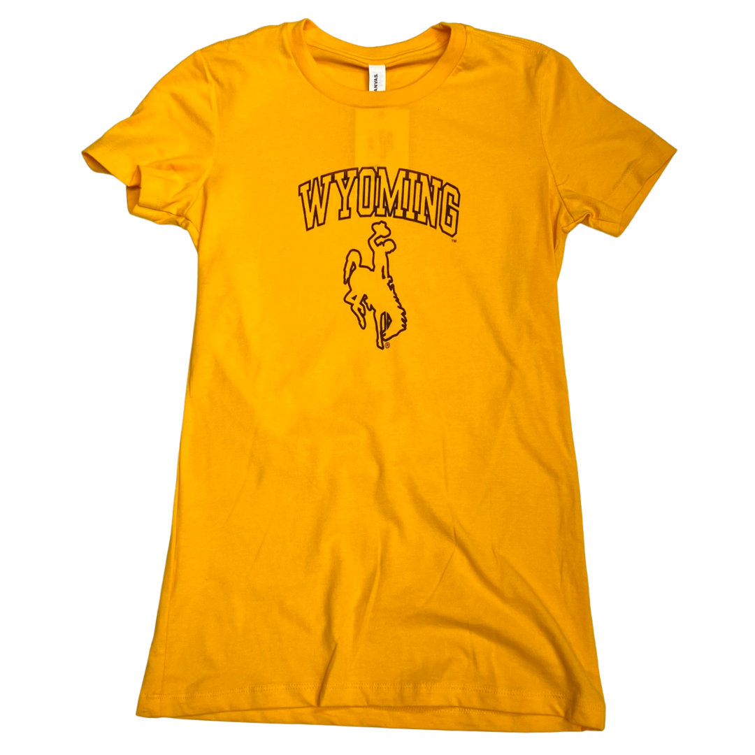 Wyoming Cowboys Women's Record Setter S/S Tee - Gold