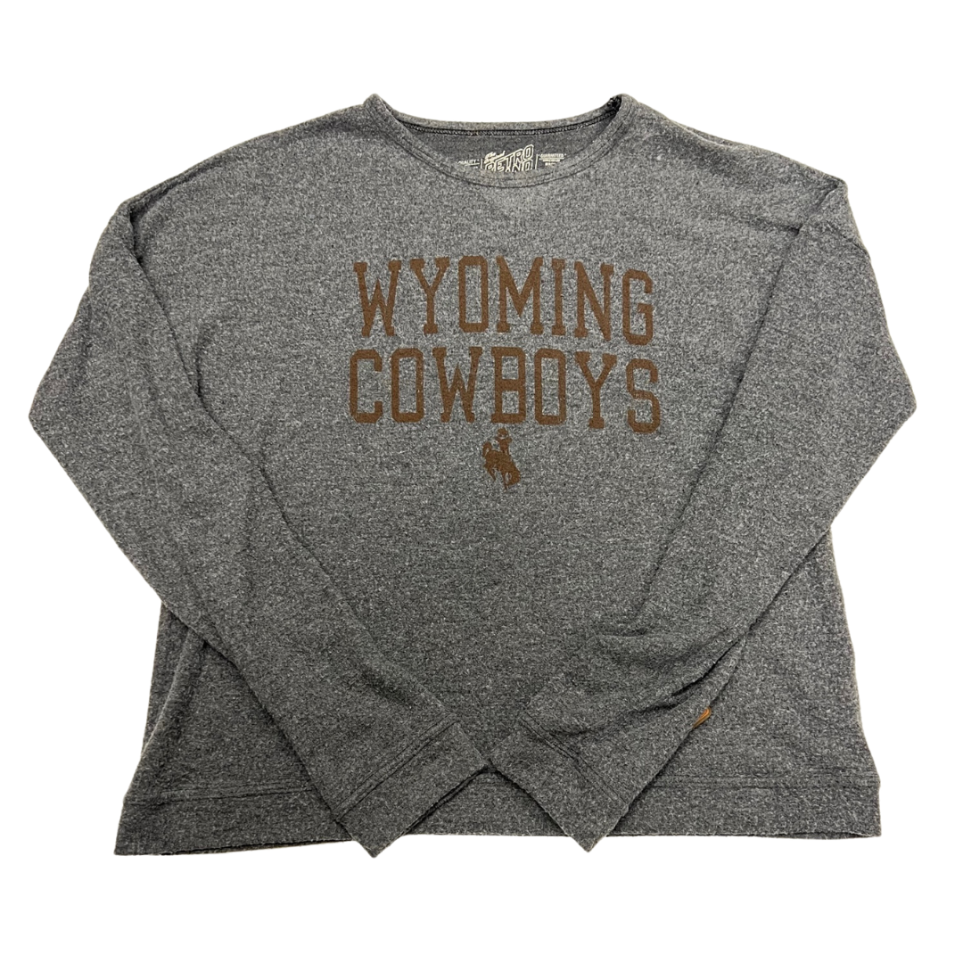 Wyoming Cowboys Vneck Pullover - Brown/Gold