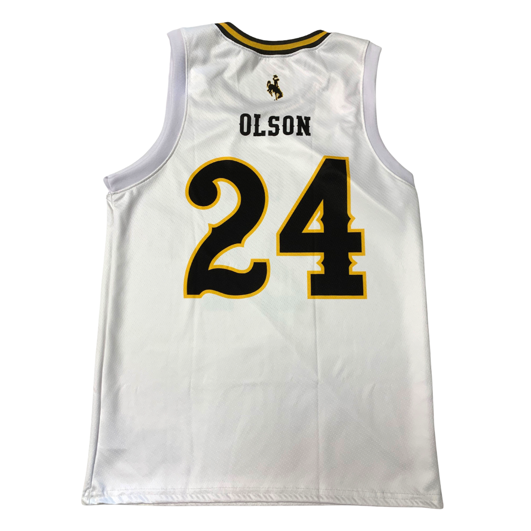 white and gold basketball jersey