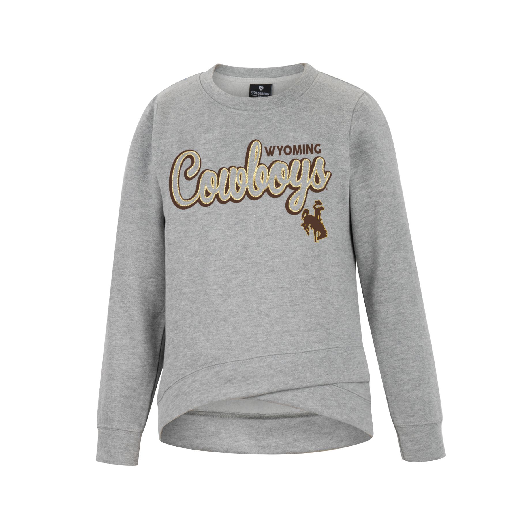 Wyoming Cowboys Youth Traditional Hoodie - Grey