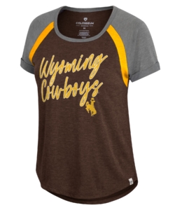 Wyoming Cowboys Bluff S/S Tee – Brown/White/Grey