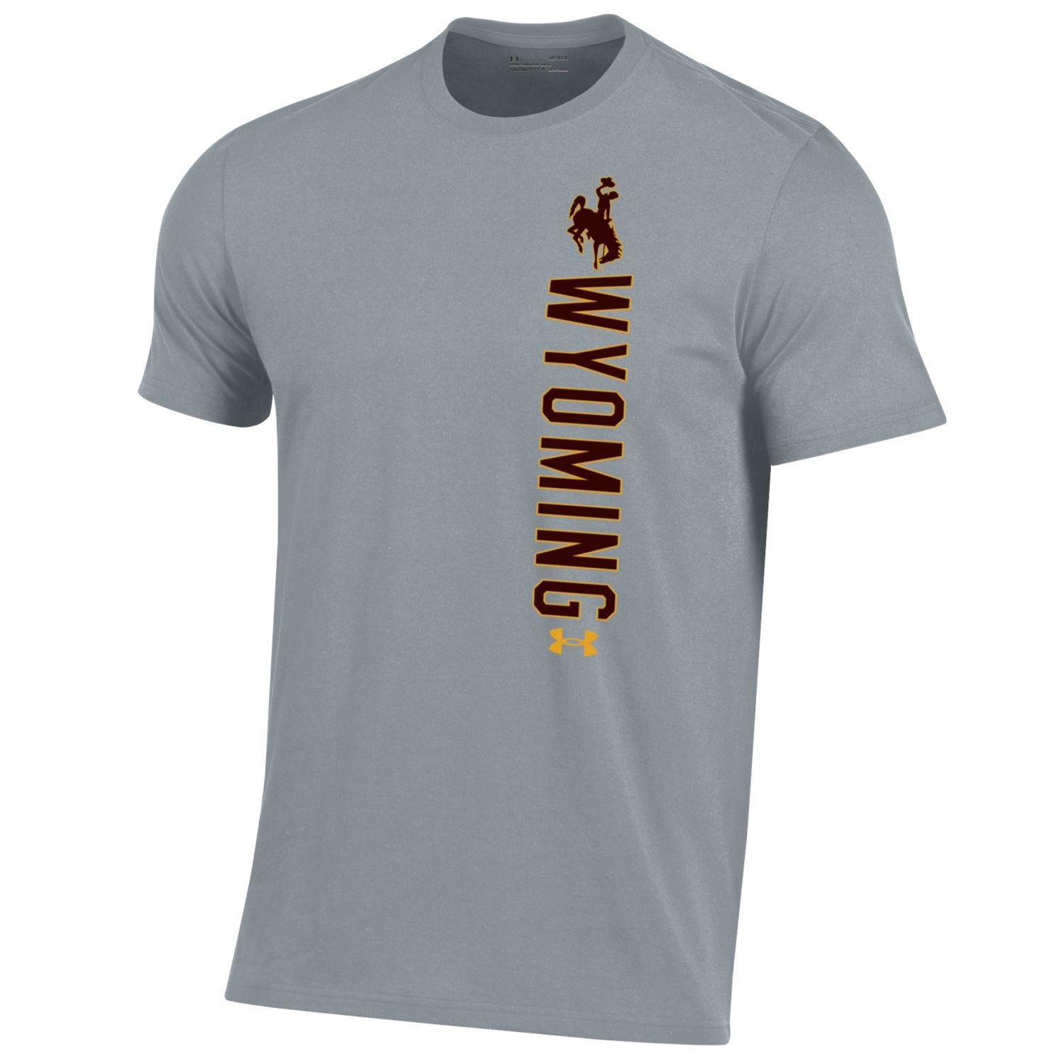 UA Wyoming Cowboys Pistol Pete S/S Tee - Steel Heather