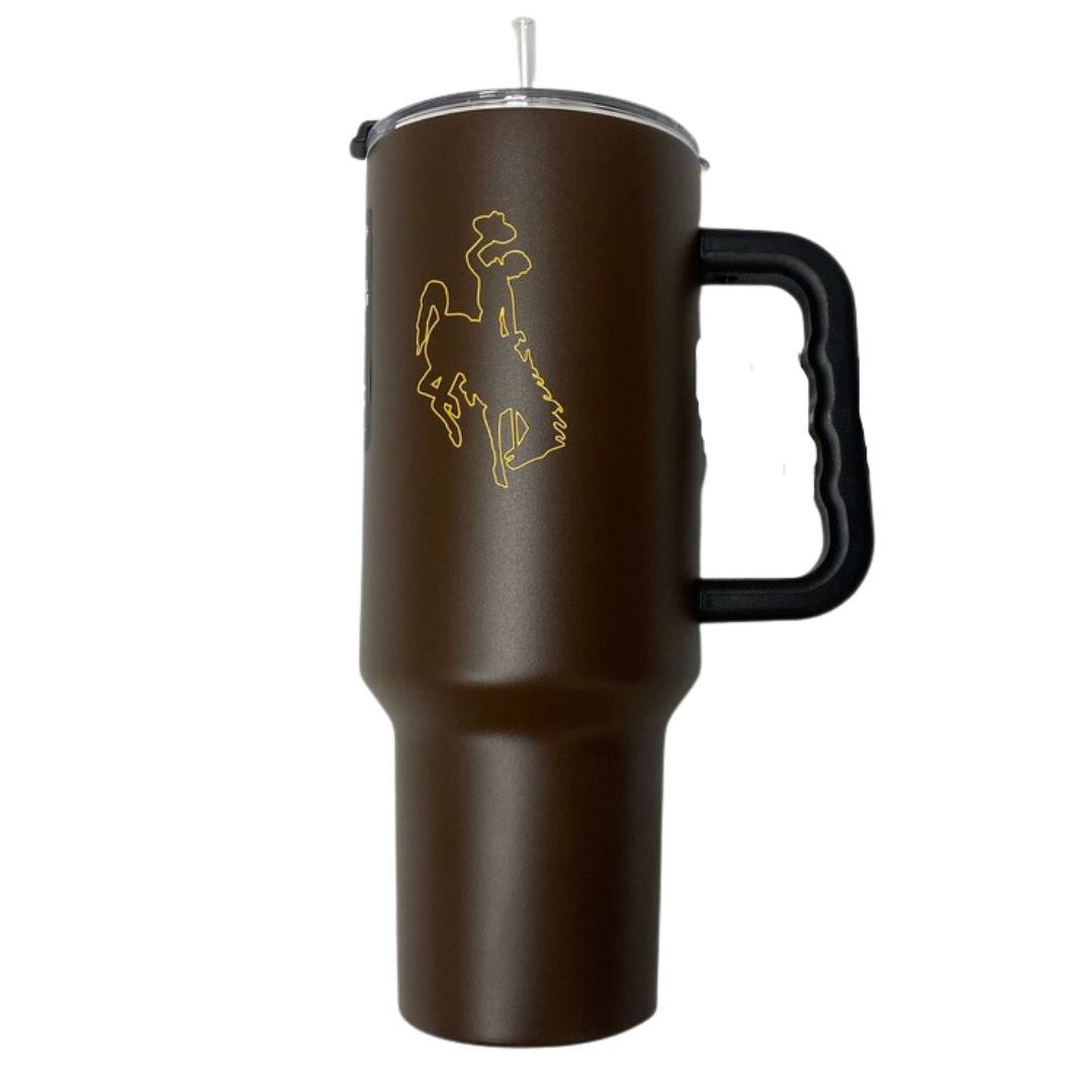 Wyoming Cowboys 40oz Tumbler - Athletic Gold