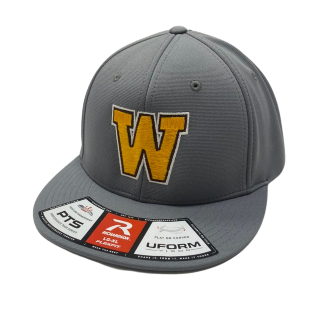 Wyoming Cowboys Block W University Flexfit Hat Grey - | of Wy