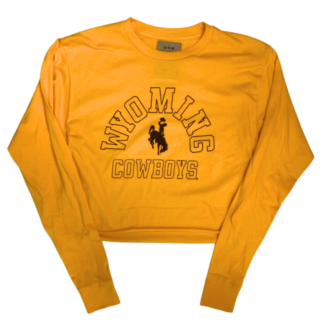 Wyoming Cowboys W L/S Tee - Gold