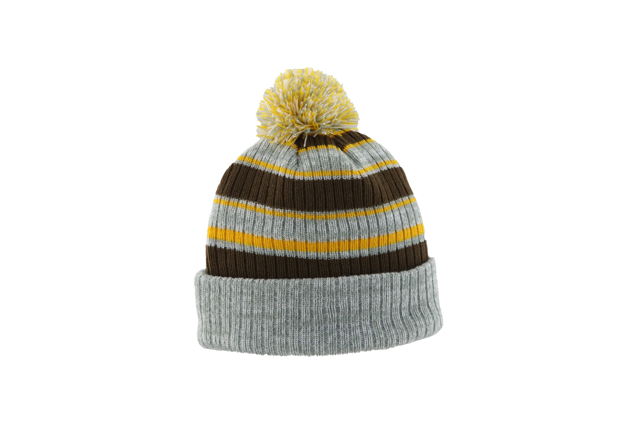 Wyoming Cowboys Leather Patch Knit Beanie - Heather Grey