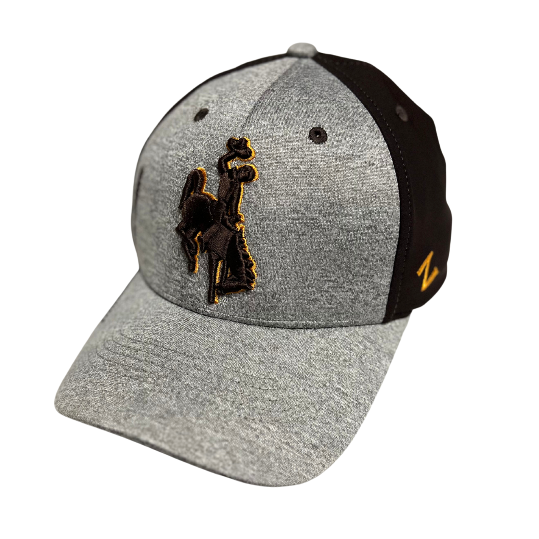 Wyoming Cowboys Offset Wyoming Back Hat - Grey/Brown