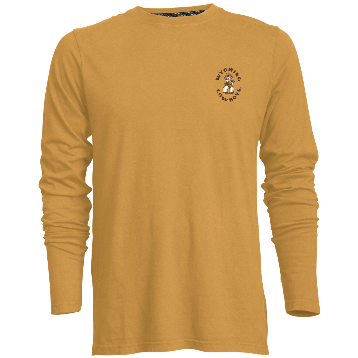 Brown Wyoming Sports Tee with Pistol Pete