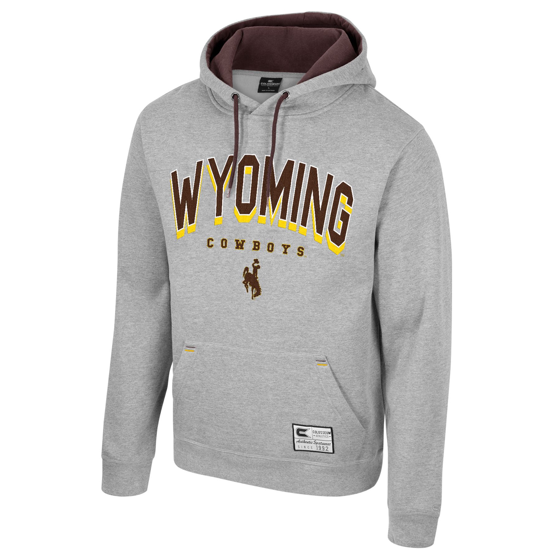 Wyoming Cowboys Traditional Hoodie - Grey University of Wyomi