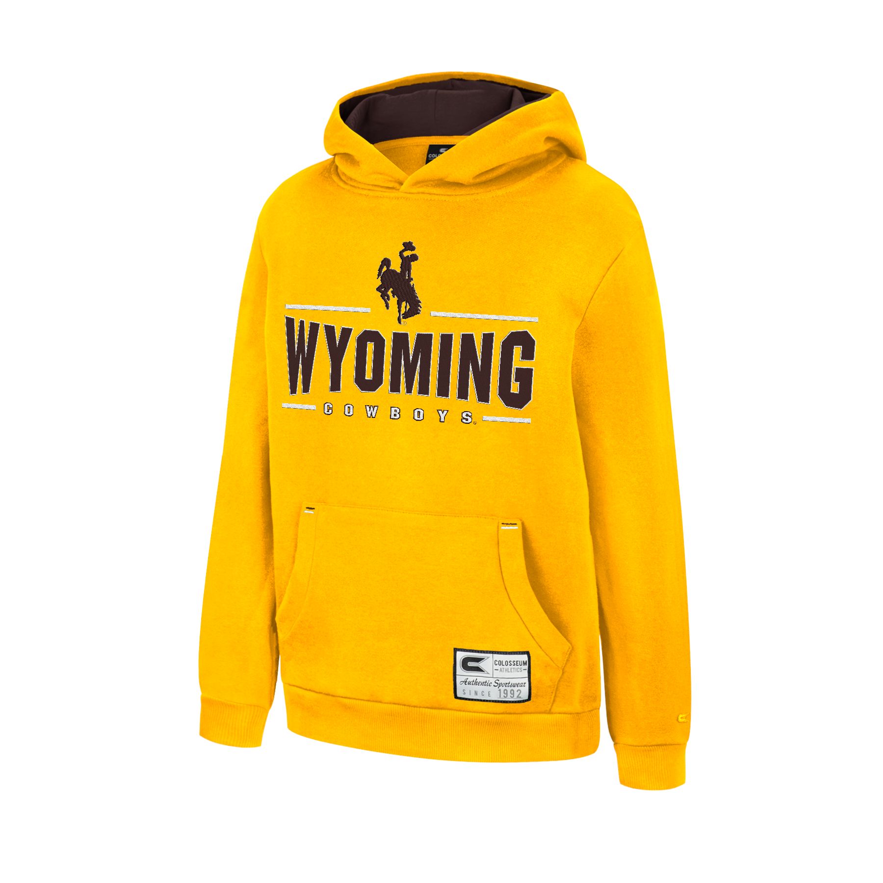 Wyoming Cowboys Youth Hardcore Hood - Brown/Gold/Grey