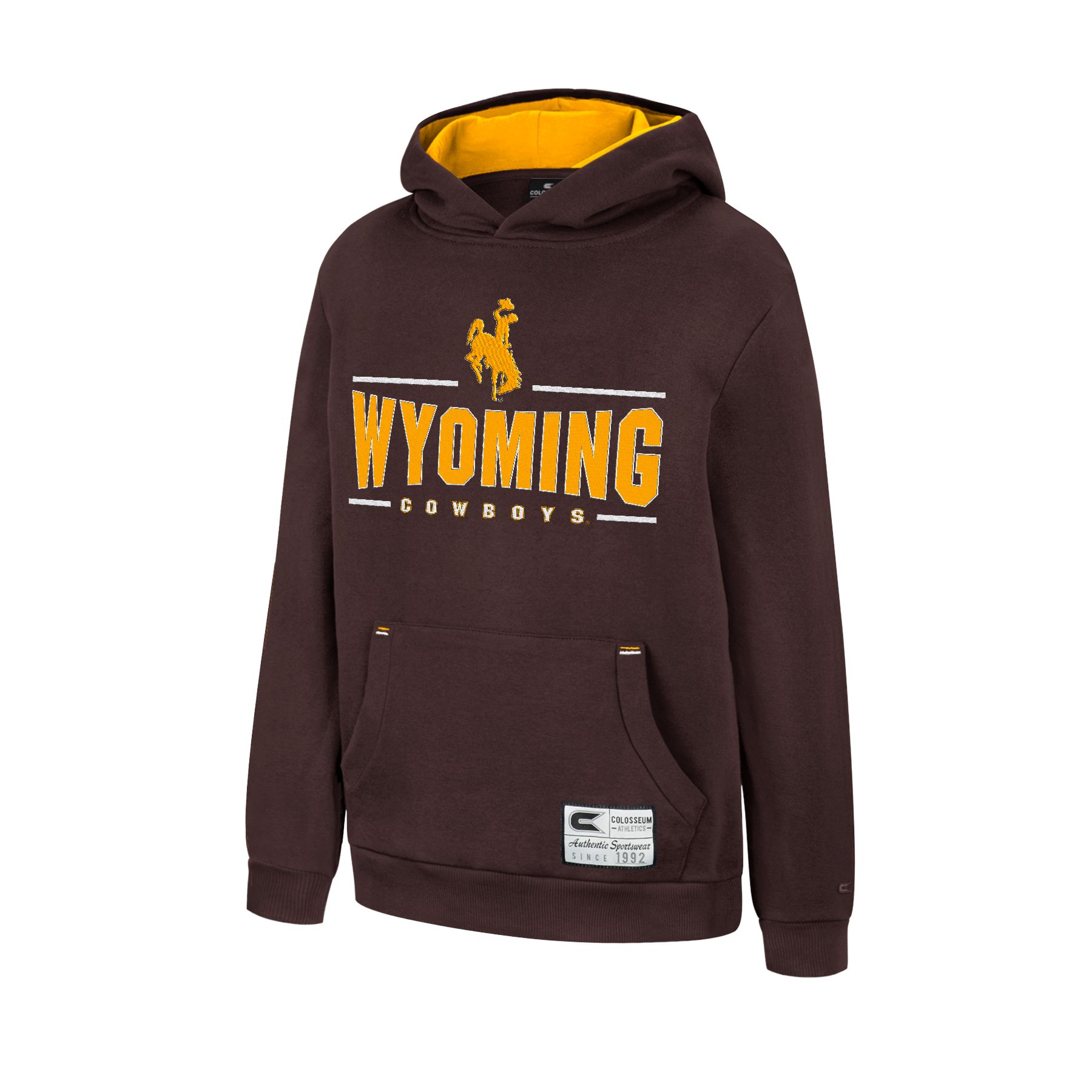 Wyoming Cowboys Youth Bold Type Pullover Sweatshirt - White