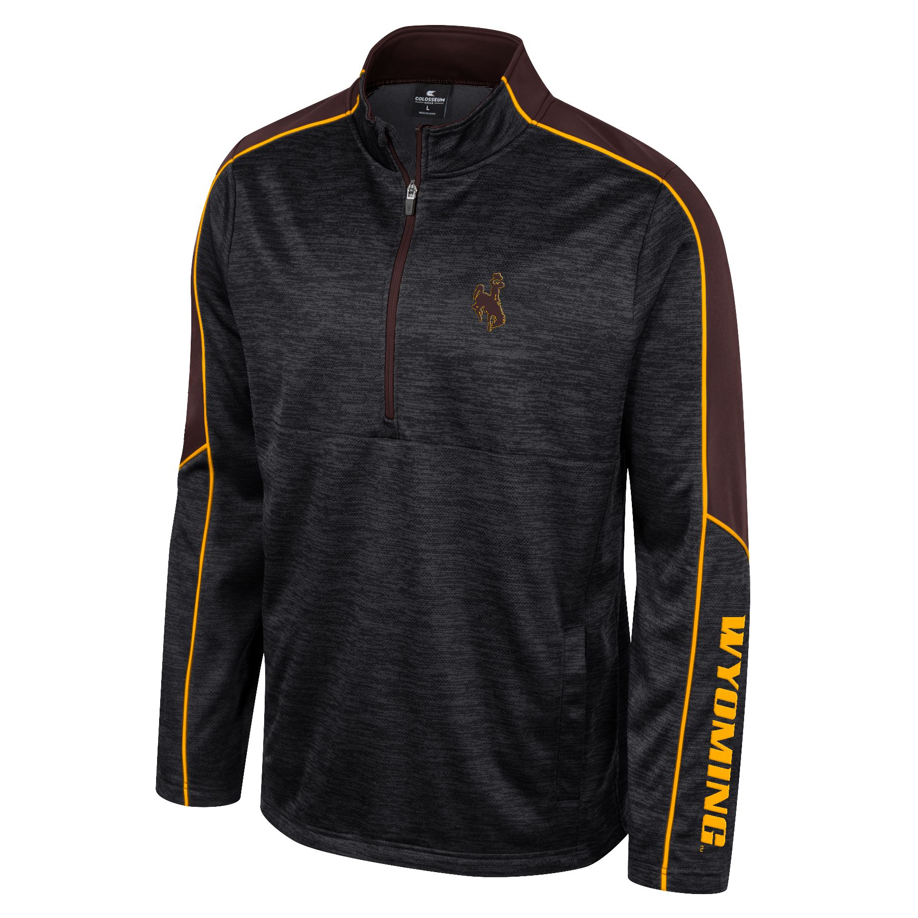 Wyoming Cowboys Omni-Wick Shotgun ¼ Zip Pullover – Brown