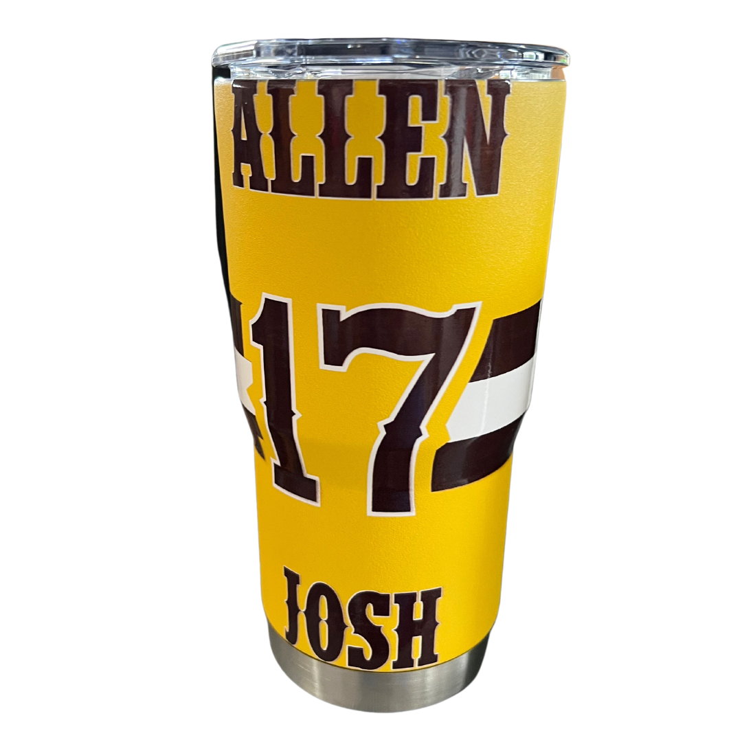 Gametime SideKicks Wyoming Cowboys Josh Allen Stainless Steel 20 oz. Tumbler