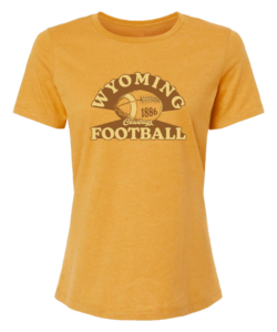 Wyoming Cowboys Women’s 1886 Football S/S Tee – Mustard
