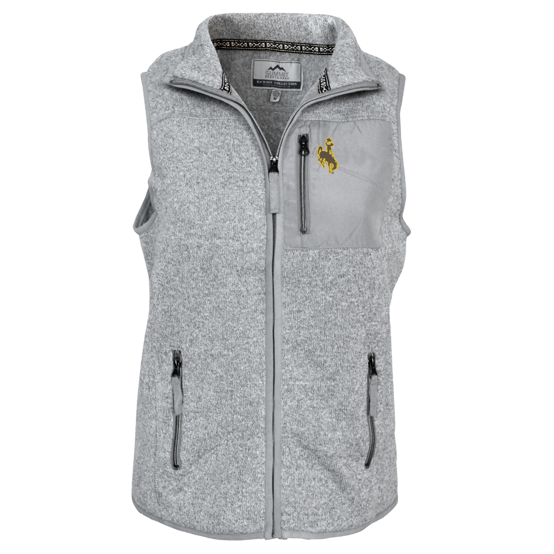 Wyoming Cowboys Women's Sweater Vest - Ash Grey