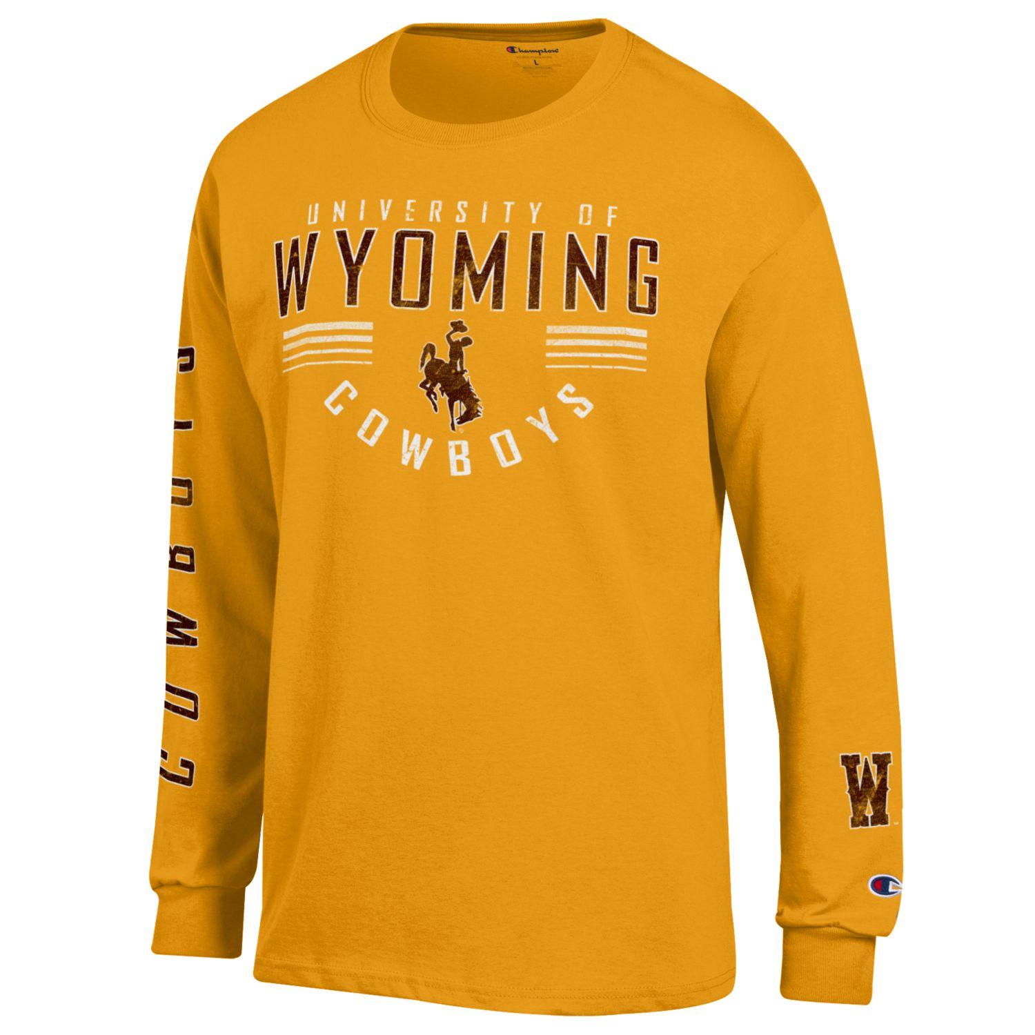 Wyoming Cowboys W L/S Tee - Gold