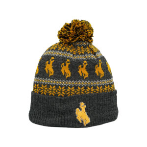 Wyoming Cowboys Women's Faded Pom Beanie - Brown