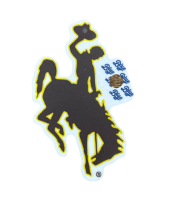 Wyoming Cowboys Mini Mascot B/H Decal