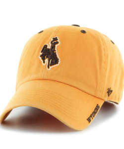 Wyoming Cowboys B/H Billed Adjustable Hat- Gold
