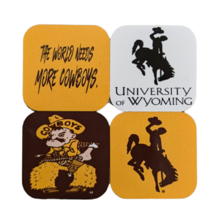 four pack of magnets with different designs