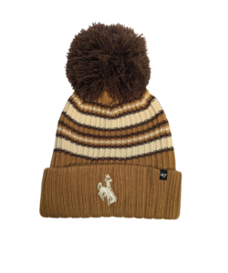 Wyoming Cowboys B/H Espresso Cuff Knit Beanie