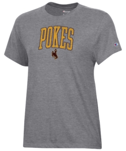 Wyoming Cowboys Pokes Women’s Champion S/S Tee – Granite
