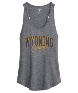 Wyoming Cowboys Women’s B/H Racerback Tank- Fall Heather
