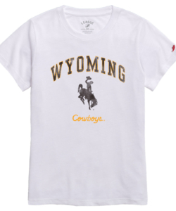 Wyoming Cowboys Women’s B/H S/S Tee – Varsity White
