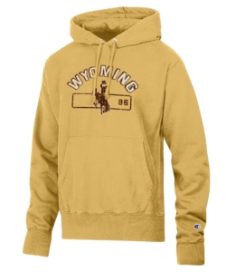 Wyoming Cowboys Champion 1886 Hooded Sweatshirt – Gold