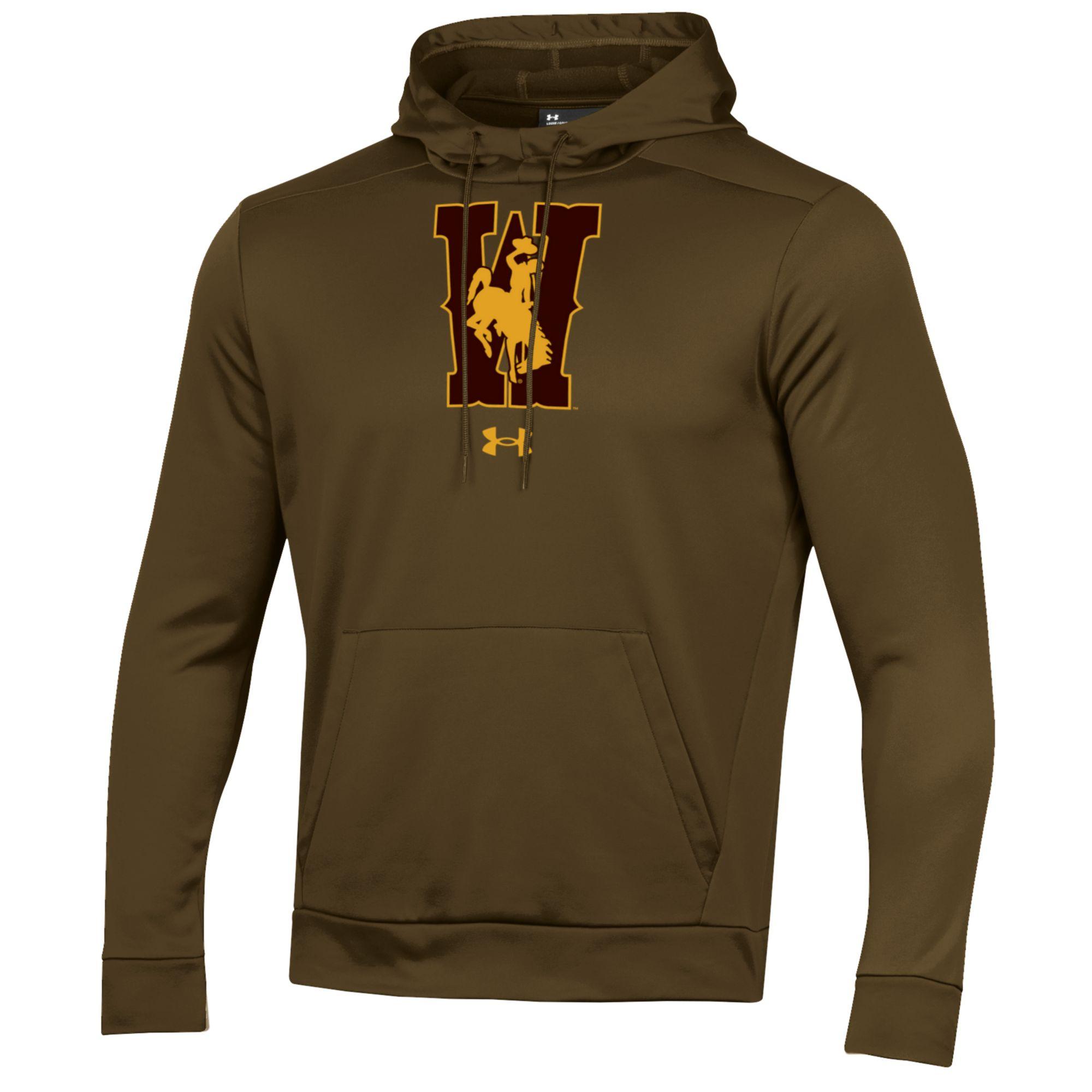 wym_7711 Wyoming Cowboys Youth Nike Therma Hooded Sweatshirt - Black |